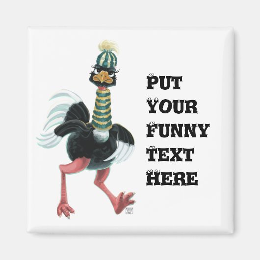 Aimant L'autruche arctique à la course (Devant)