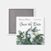 Aimant Lavande Eucalyptus blanc roses verdure (Recto/Verso)