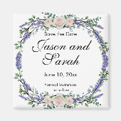 Aimant Lavande eucalyptus roses blanches (Devant)