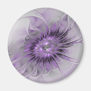 Aimant Lavande Fleur Dream Moderne Abstrait Fractal Art