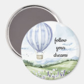 Aimant Lavande Florale violet blanc à air chaud (Recto/Verso)