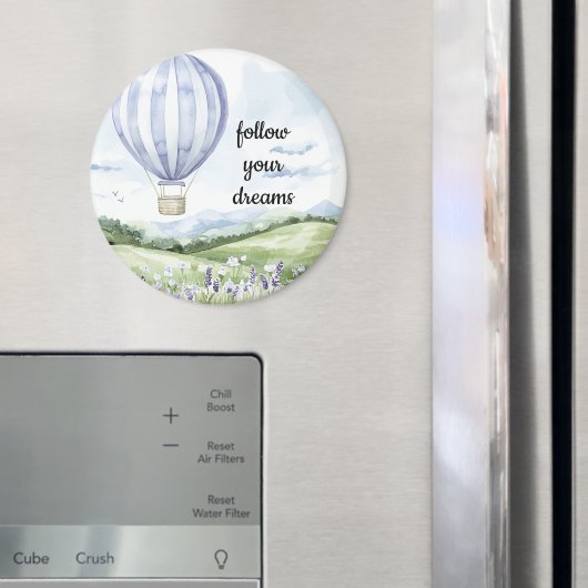 Aimant Lavande Florale violet blanc à air chaud (In situ (réfrigérateur))