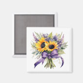 Aimant Lavande & Tournesols   (Recto/Verso)