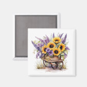 Aimant Lavande & Tournesols (Recto/Verso)