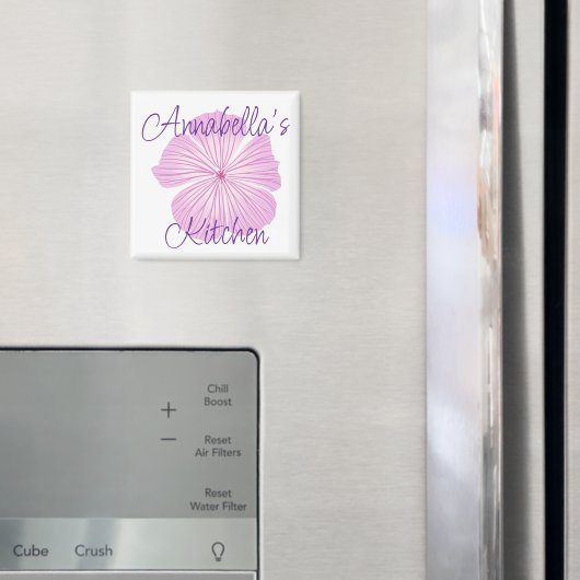 Aimant Lavatera rose (In situ (réfrigérateur))