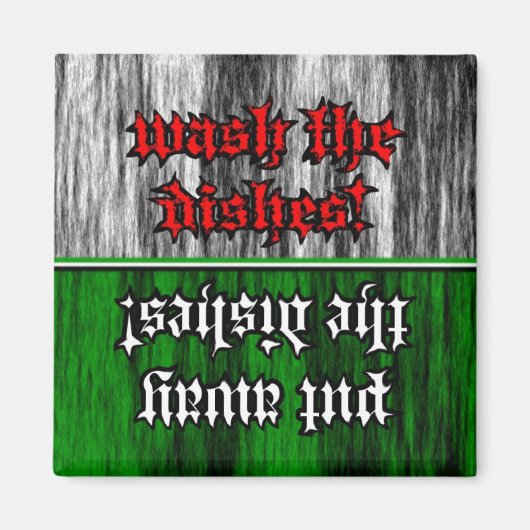 Aimant Lave-linge et ranger Nettoyant/Lave-vaisselle sale (Devant)