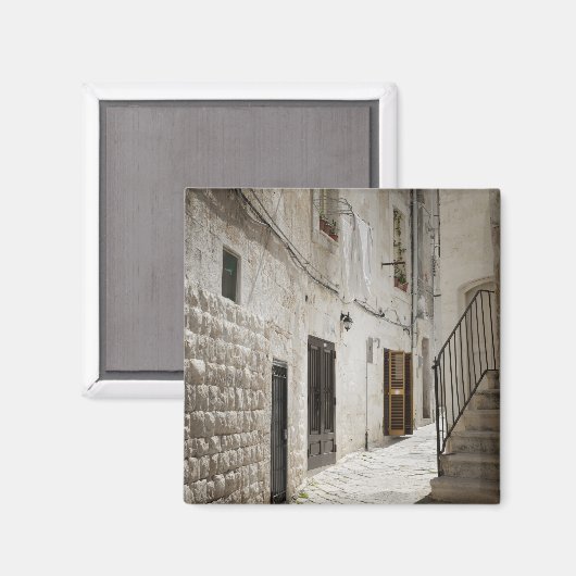 Aimant Lave-linge suspendue à sécher dans une ruelle en I (Recto/Verso)