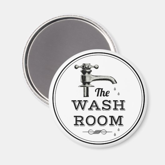 Aimant Lave-linge Vintage moderne Faucet (Recto/Verso)