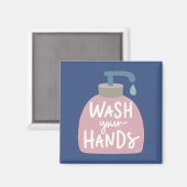 Aimant Lave-toi les mains (Recto/Verso)