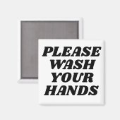 Aimant Lave-toi les mains. (Recto/Verso)