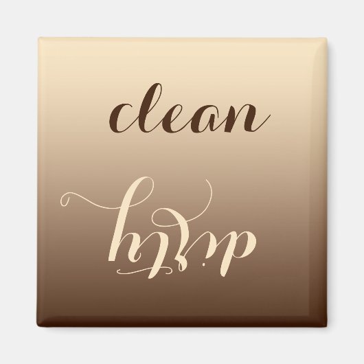 Aimant Lave-vaisselle à café et à la crème (Devant)