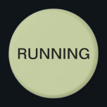 Aimant Lave-vaisselle à l'aimant vert<br><div class="desc">Petit aimant de cuisine pour lave-vaisselle "courant" avec un arrière - plan vert sage qui vous aide à organiser votre cuisine. Customisez avec votre texte.</div>