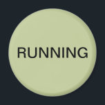 Aimant Lave-vaisselle à l'aimant vert<br><div class="desc">Petit aimant de cuisine pour lave-vaisselle "courant" avec un arrière - plan vert sage qui vous aide à organiser votre cuisine. Customisez avec votre texte.</div>