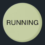 Aimant Lave-vaisselle à l'aimant vert<br><div class="desc">Petit aimant de cuisine pour lave-vaisselle "courant" avec un arrière - plan vert sage qui vous aide à organiser votre cuisine. Customisez avec votre texte.</div>