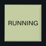 Aimant Lave-vaisselle à l'aimant vert<br><div class="desc">Petit aimant de cuisine pour lave-vaisselle "courant" avec un arrière - plan vert sage qui vous aide à organiser votre cuisine. Customisez avec votre texte.</div>