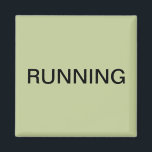 Aimant Lave-vaisselle à l'aimant vert<br><div class="desc">Petit aimant de cuisine pour lave-vaisselle "courant" avec un arrière - plan vert sage qui vous aide à organiser votre cuisine. Customisez avec votre texte.</div>