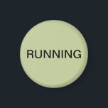 Aimant Lave-vaisselle à l'aimant vert<br><div class="desc">Petit aimant de cuisine pour lave-vaisselle "courant" avec un arrière - plan vert sage qui vous aide à organiser votre cuisine. Customisez avec votre texte.</div>