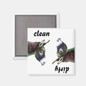 Aimant Lave-vaisselle à l'âne propre ou sale (Recto/Verso)