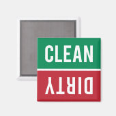 Aimant Lave-vaisselle blanc et rouge blanc et vert sec (Recto/Verso)