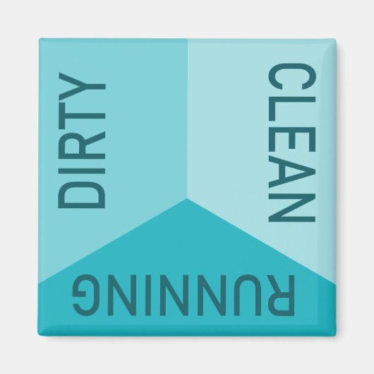 Aimant Lave-vaisselle Bureau Cuisine propre sale réversib (Devant)