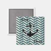 Aimant Lave-vaisselle Chevron Nettoyant sale (Recto/Verso)