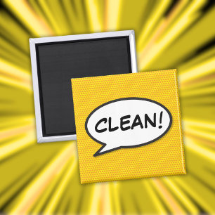 Aimant Lave-vaisselle Clean Fun Retro Comic Book Pop Art