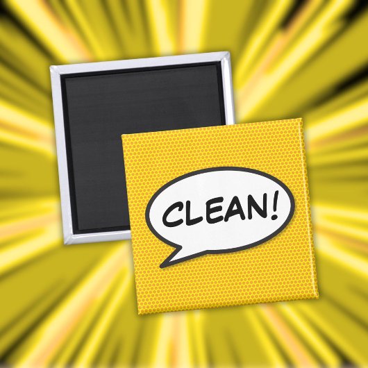 Aimant Lave-vaisselle Clean Fun Retro Comic Book Pop Art