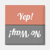 Aimant Lave-vaisselle corail gris drôle oui pas moyen (Devant)