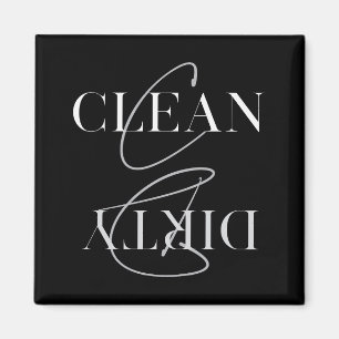 Aimant Lave-vaisselle de cuisine moderne noir gris propre