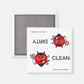 Aimant Lave-vaisselle Devil Clean (Recto/Verso)