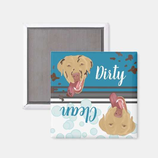 Aimant Lave-vaisselle Dudley Labrador Retriever (Recto/Verso)