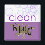 Aimant Lave-vaisselle - Est-il propre ou sale?<br><div class="desc">Faites savoir à tout le monde si ces plats sont prêts à être déchargés ou si vous avez encore besoin d'en ajouter à nettoyer. Retourne pour informer ! Ne commettez plus jamais l'erreur !</div>