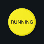 Aimant Lave-vaisselle jaune<br><div class="desc">Aimant de cuisine minimaliste "courant" avec un arrière - plan jaune qui vous aide à l'organisation de la cuisine. Customisez avec votre texte.</div>