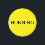 Aimant Lave-vaisselle jaune<br><div class="desc">Aimant de cuisine minimaliste "courant" avec un arrière - plan jaune qui vous aide à l'organisation de la cuisine. Customisez avec votre texte.</div>