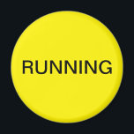 Aimant Lave-vaisselle jaune<br><div class="desc">Aimant de cuisine minimaliste "courant" avec un arrière - plan jaune qui vous aide à l'organisation de la cuisine. Customisez avec votre texte.</div>