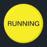 Aimant Lave-vaisselle jaune<br><div class="desc">Aimant de cuisine minimaliste "courant" avec un arrière - plan jaune qui vous aide à l'organisation de la cuisine. Customisez avec votre texte.</div>