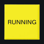 Aimant Lave-vaisselle jaune<br><div class="desc">Aimant de cuisine minimaliste "courant" avec un arrière - plan jaune qui vous aide à l'organisation de la cuisine. Customisez avec votre texte.</div>