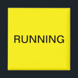 Aimant Lave-vaisselle jaune<br><div class="desc">Aimant de cuisine minimaliste "courant" avec un arrière - plan jaune qui vous aide à l'organisation de la cuisine. Customisez avec votre texte.</div>