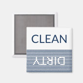 Aimant Lave-vaisselle Lave-linge bleu blanc (Recto/Verso)