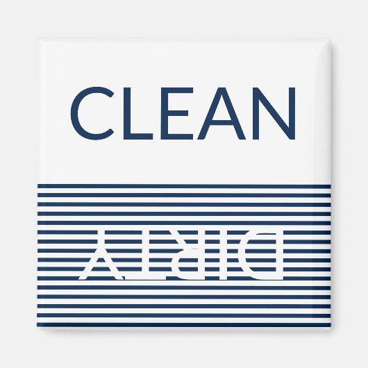 Aimant Lave-vaisselle Lave-linge bleu blanc (Devant)