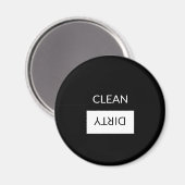 Aimant Lave-vaisselle Lave-linge noir blanc (Recto/Verso)