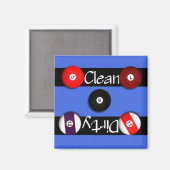 Aimant Lave-vaisselle magnétique propre ou sale (Recto/Verso)