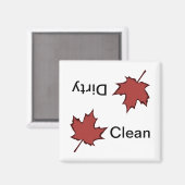 Aimant Lave-vaisselle Maple Leaf (Recto/Verso)