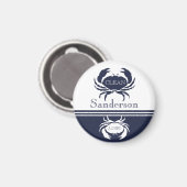 Aimant Lave-vaisselle marine blanche propre Crabe bleu ma (Recto/Verso)