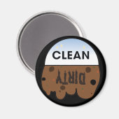 Aimant Lave-vaisselle message propre et sale (Recto/Verso)