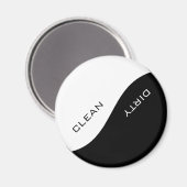 Aimant Lave-vaisselle minimaliste blanc personnalisé (Recto/Verso)