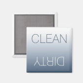 Aimant Lave-vaisselle moderne bleu gris propre ou sale (Recto/Verso)