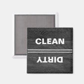 Aimant Lave-vaisselle moderne en bois noir (Recto/Verso)