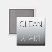 Aimant Lave-vaisselle moderne noir et blanc propre (Recto/Verso)