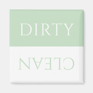 Aimant Lave-vaisselle moderne Pistachio Green Dirty/Propr